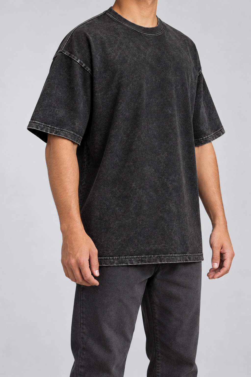 Plain Vintage Acid Wash Tee (240 GSM) view 5