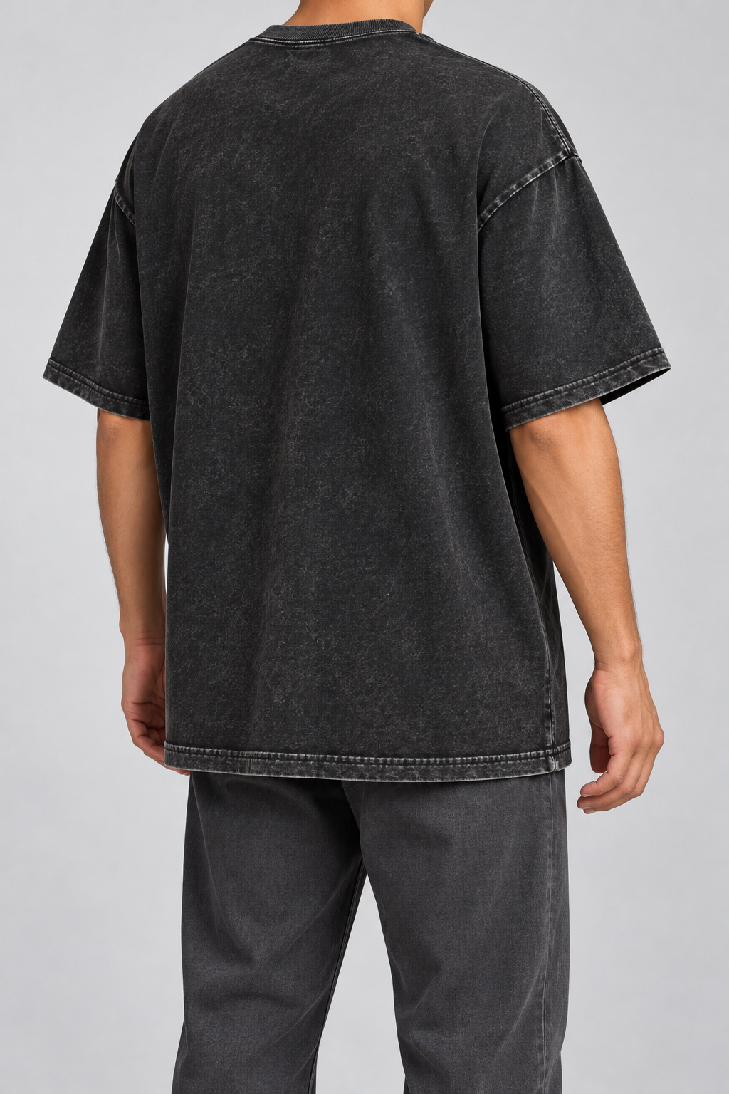 Plain Vintage Acid Wash Tee (240 GSM) view 6