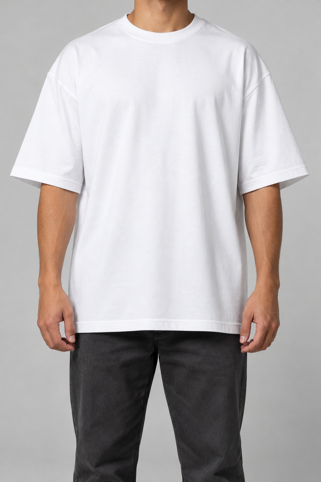 Plain Oversized French Terry Tee (240 GSM)