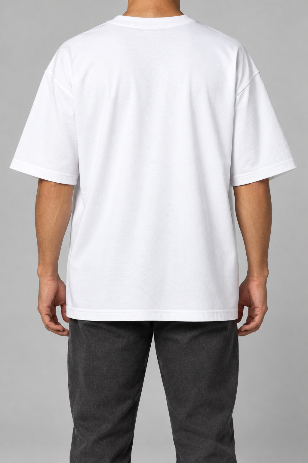 Plain Oversized French Terry Tee (240 GSM) view 2