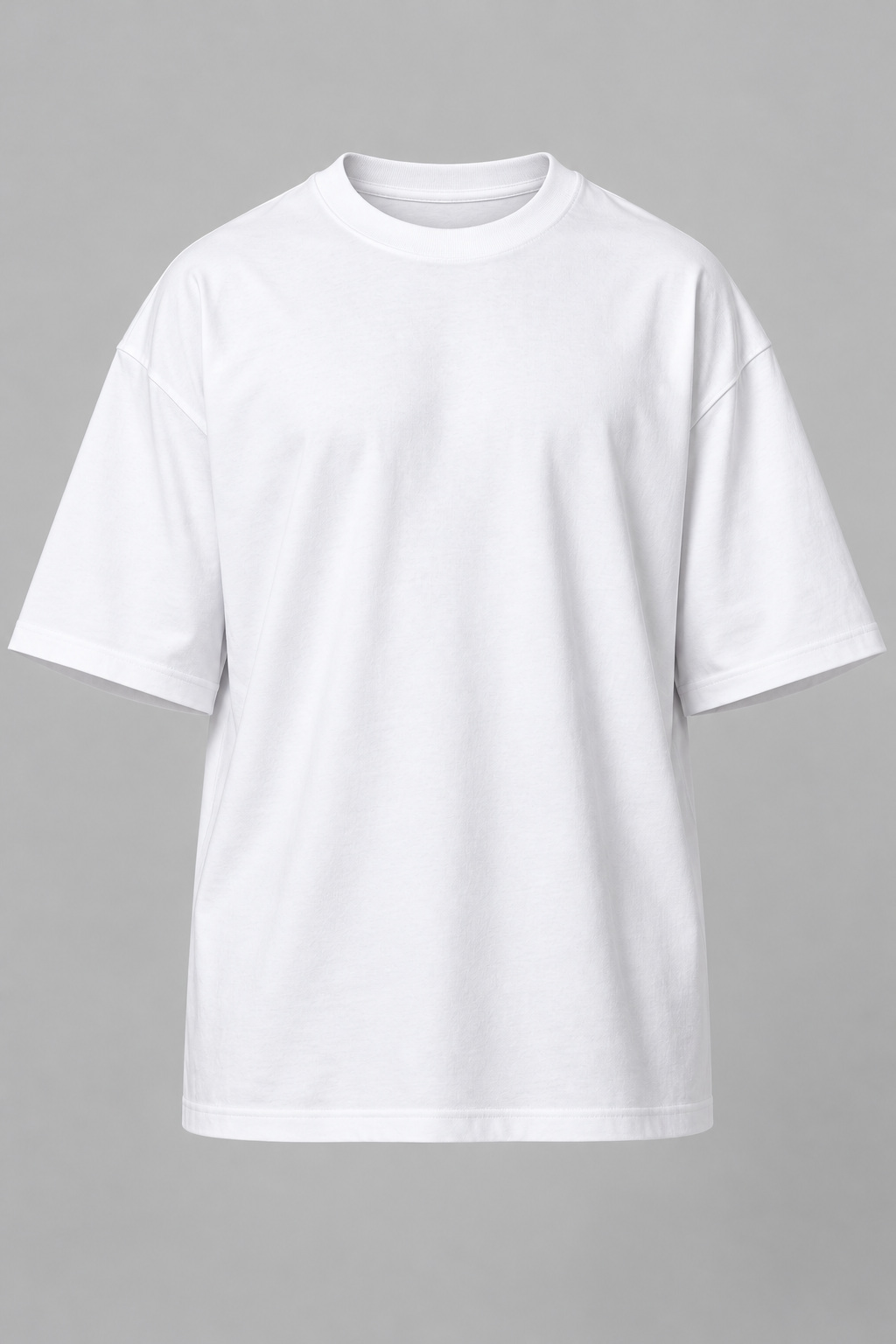 Plain Oversized French Terry Tee (240 GSM) view 7