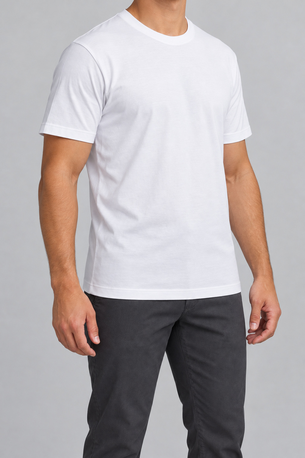 Plain Regular Cotton Tee (180 GSM) view 5