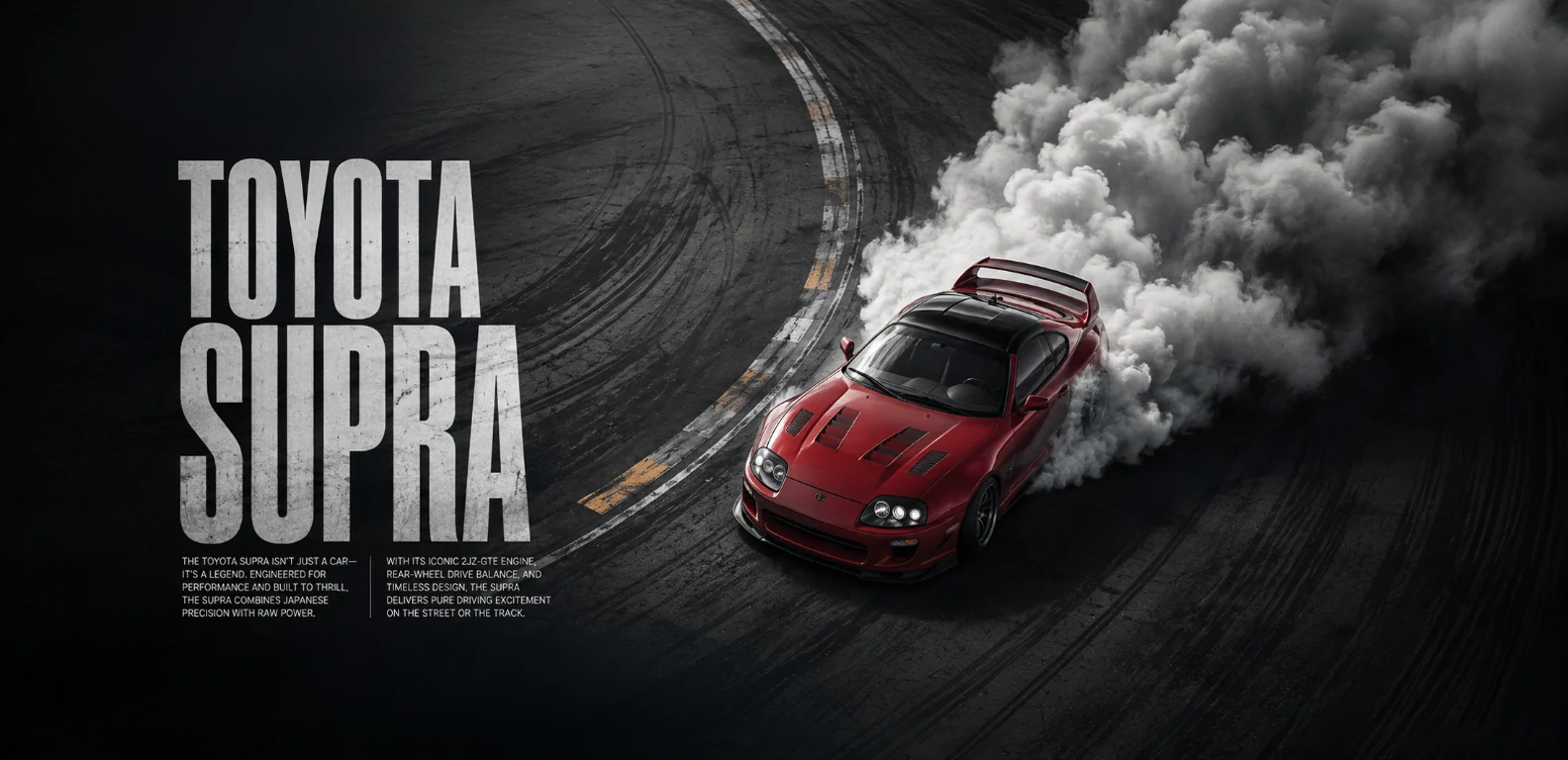 Toyota Supra MK4 Smoke Drift Cinema Setup