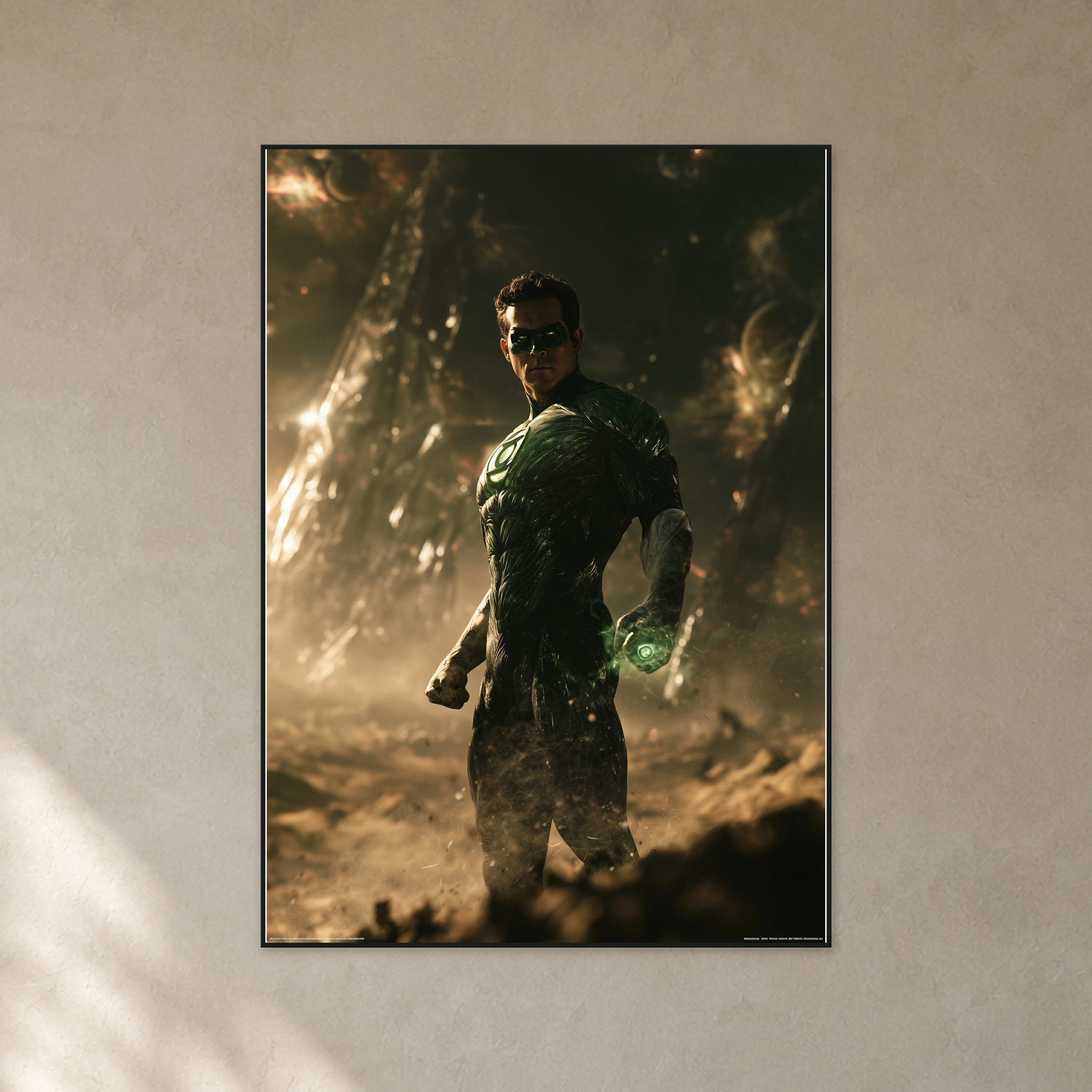 Hal Jordan As Green Lantern Standing On a Colos