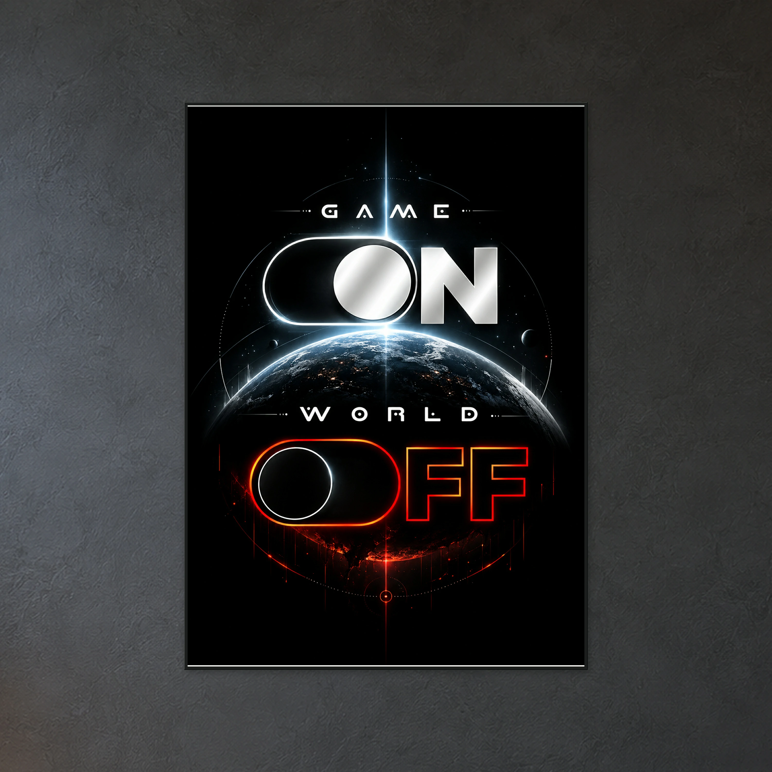 Game On, World Off Neon Planetary Interface